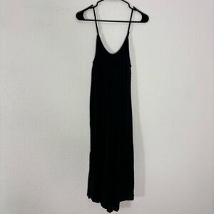 Aerie Black Tank Top Wide Leg Pants Jumpsuit Size Medium